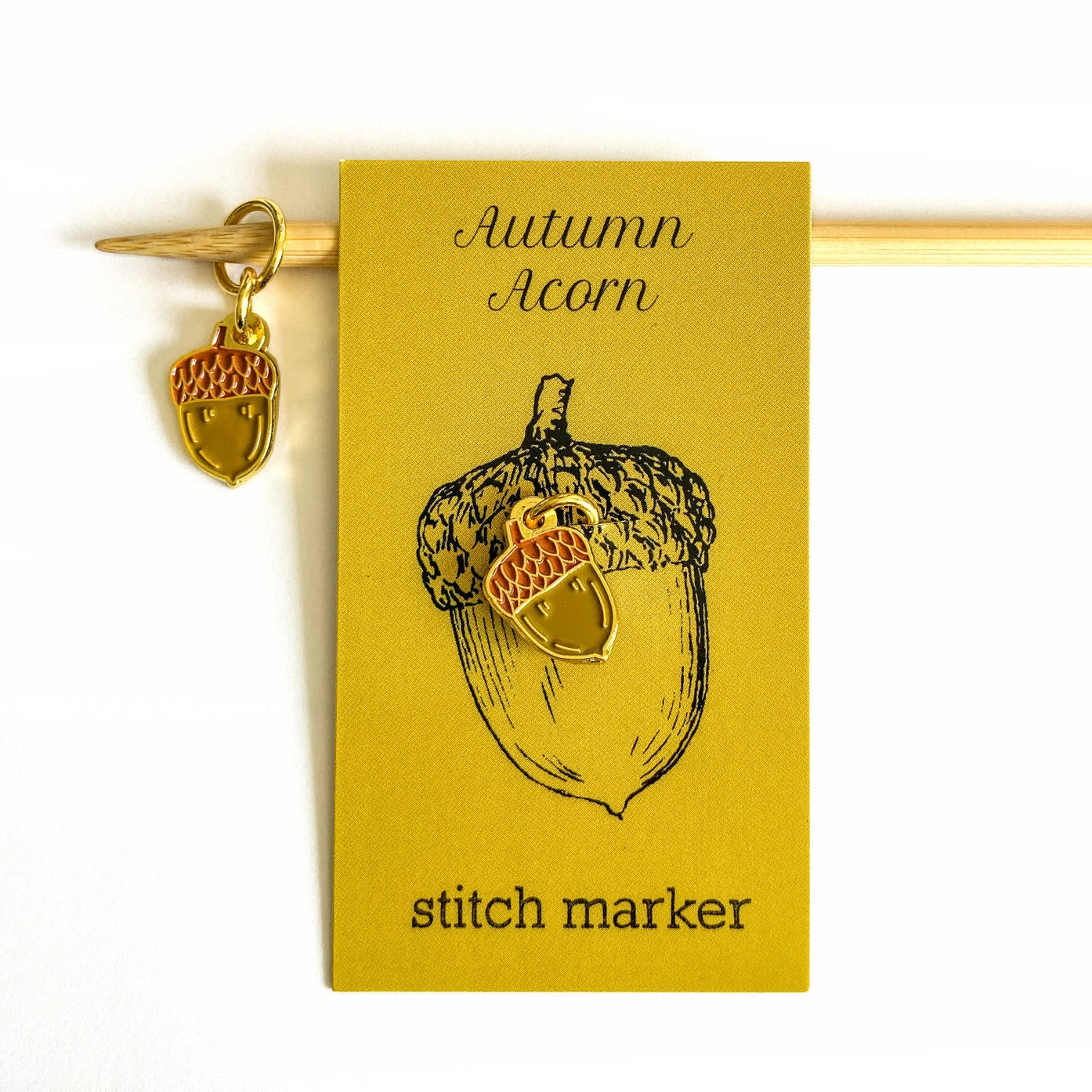 Squirrel + Acorn Stitch Markers