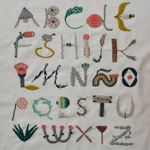 Botanical Alphabet Embroidery Sampler