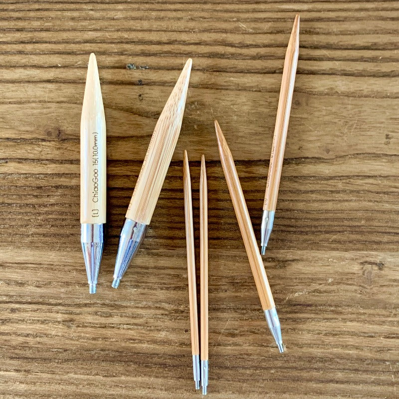 ChiaoGoo Bamboo SPIN Tips - 4" (10 cm)