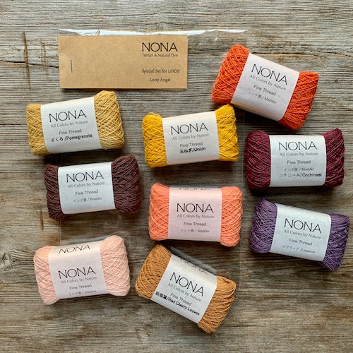 NONA Naturally Dyed Fine Cotton Thread Sets (bundles) for Loop