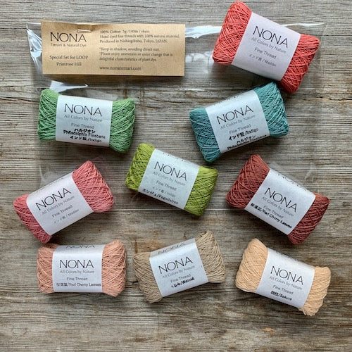 NONA Naturally Dyed Fine Cotton Thread Sets (bundles) for Loop
