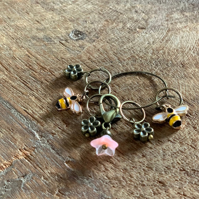 Bee and Bloom Stitch Markers