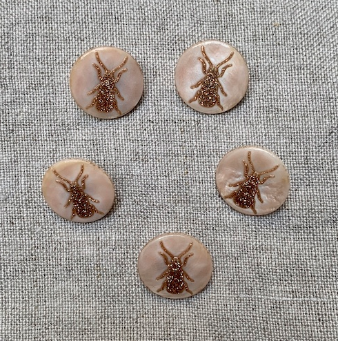 Rose Gold Beetle Button