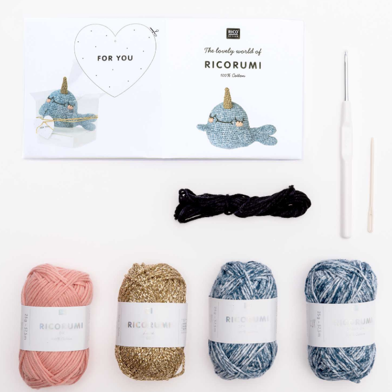 Ricorumi Baby Narwhal Crochet Kit