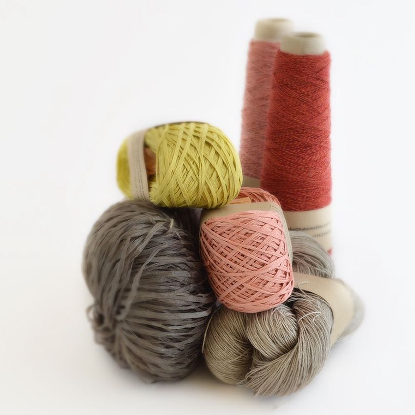 Cotton, Linen, Silk, Acrylic Boucle Yarn 100 G, Lace 
