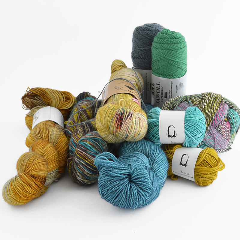 Hand Dyed Yarn, Minis Skeins Sock Weight 4 Ply Super wash Merino Wool Yarn  - Multi - Indie Sock Yarn, Fingering Knitting Yarn