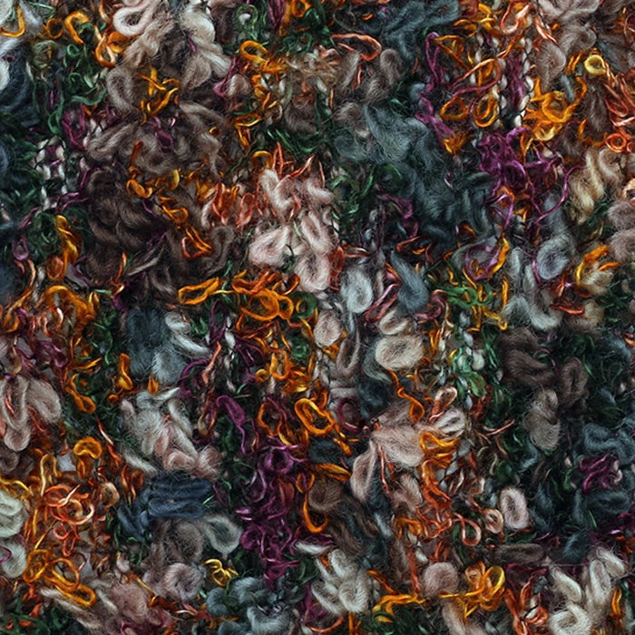 Close-up of a textured fabric with multicolor yarns