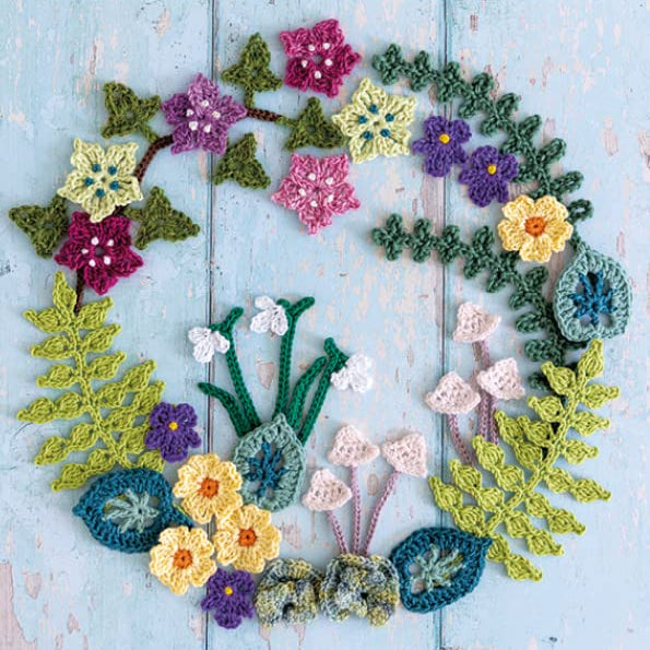 Crochet Collage Garden: Botanical patterns for crochet collage and appliqué