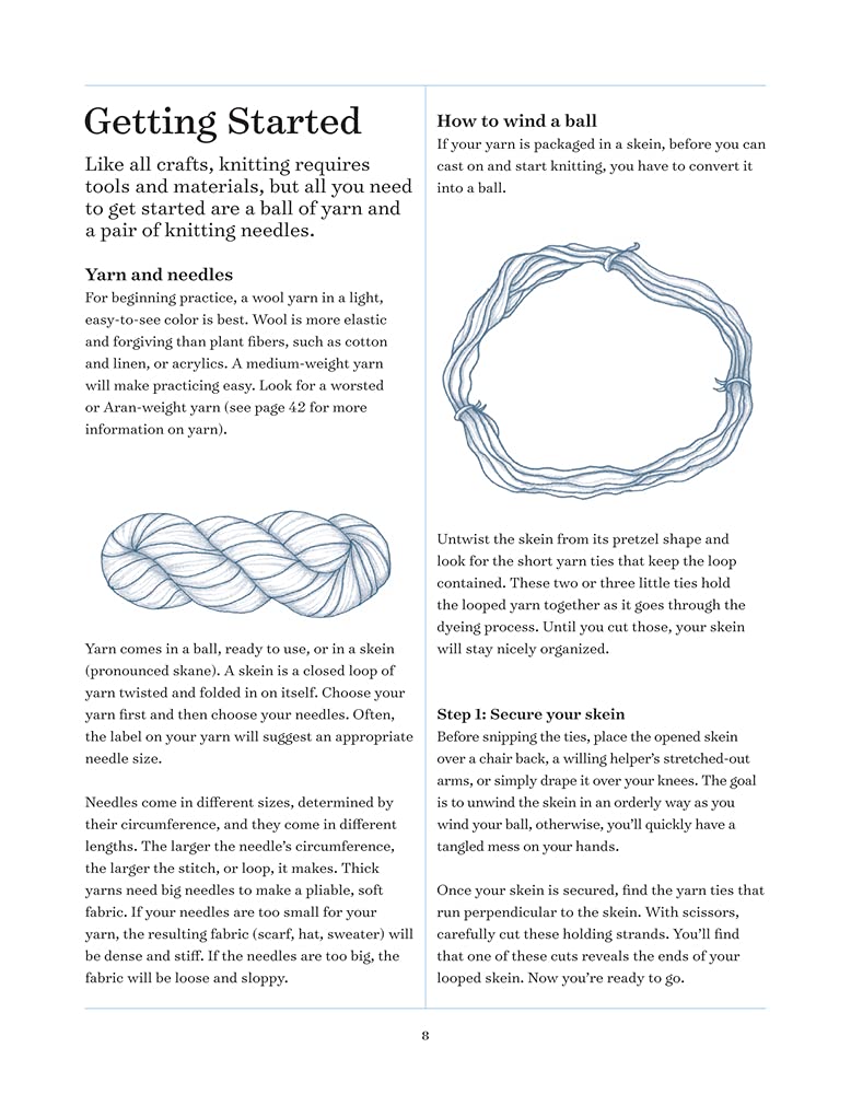 Knit: first stitch / first scarf