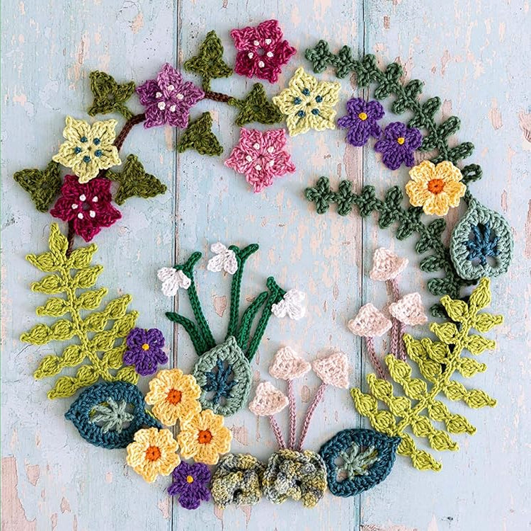 Crochet Collage Garden: Botanical patterns for crochet collage and appliqué