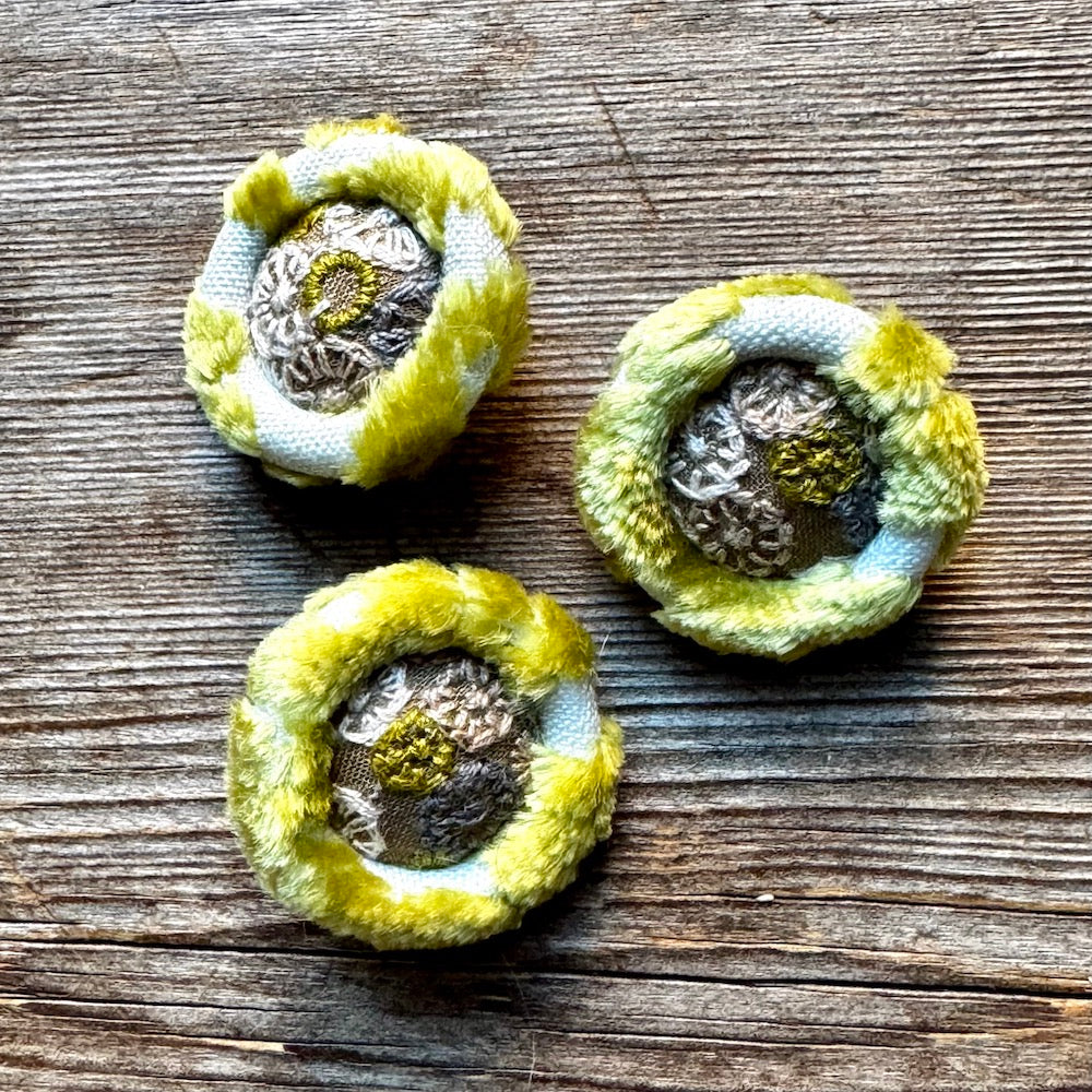 Minä Perhonen Fabric Buttons (25-30mm)