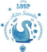 Blue swan illustration with 'London Loop' and 'Aitor Saraiba' text on a white background