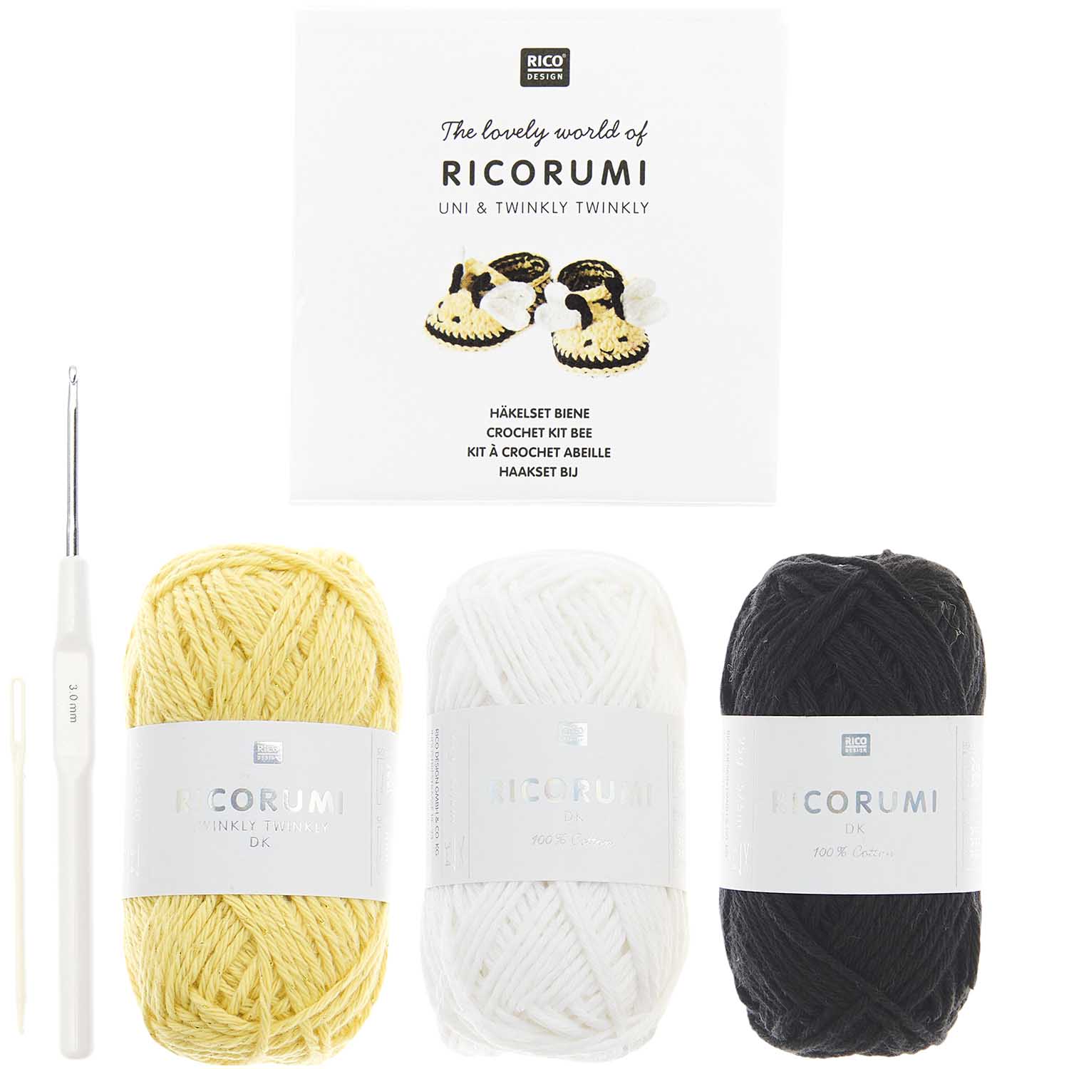 Ricorumi Baby Booties Crochet Kit - Bee