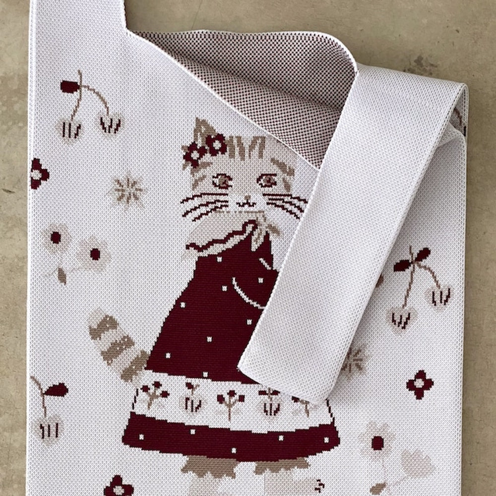 Aiko Fukawa -  Knit Cherry Kitty Bag