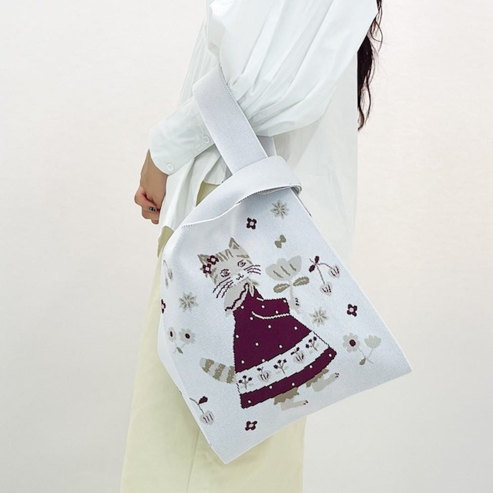 Aiko Fukawa -  Knit Cherry Kitty Bag