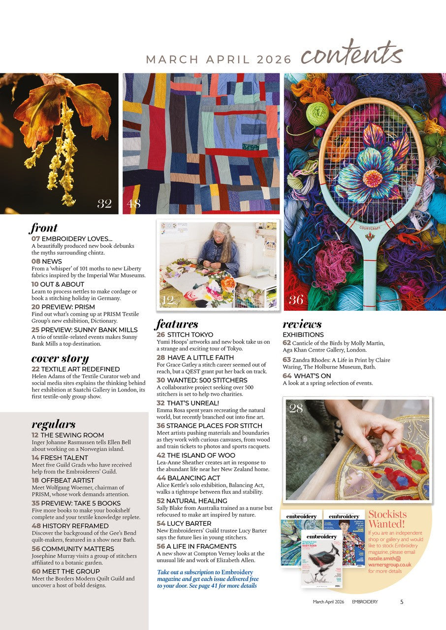 Embroidery Magazine -  March/April 2026