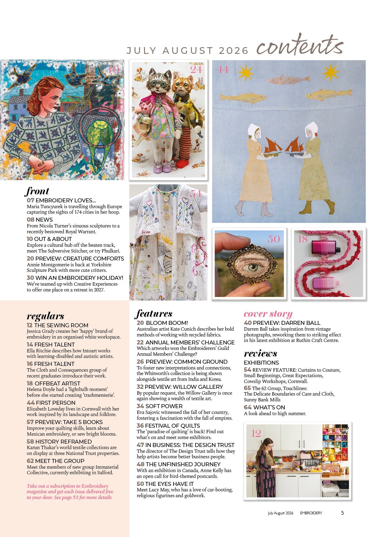 Embroidery Magazine -  July/August 2026
