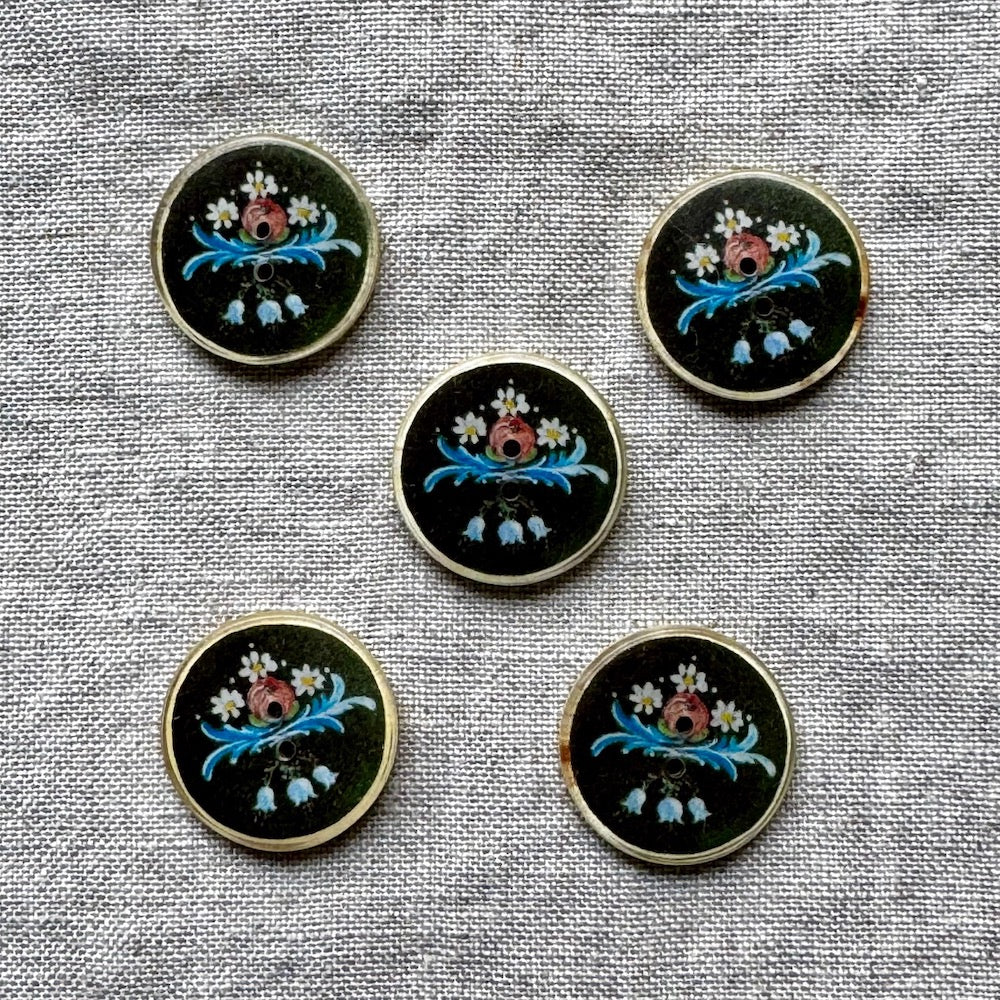 Folk Floral Button