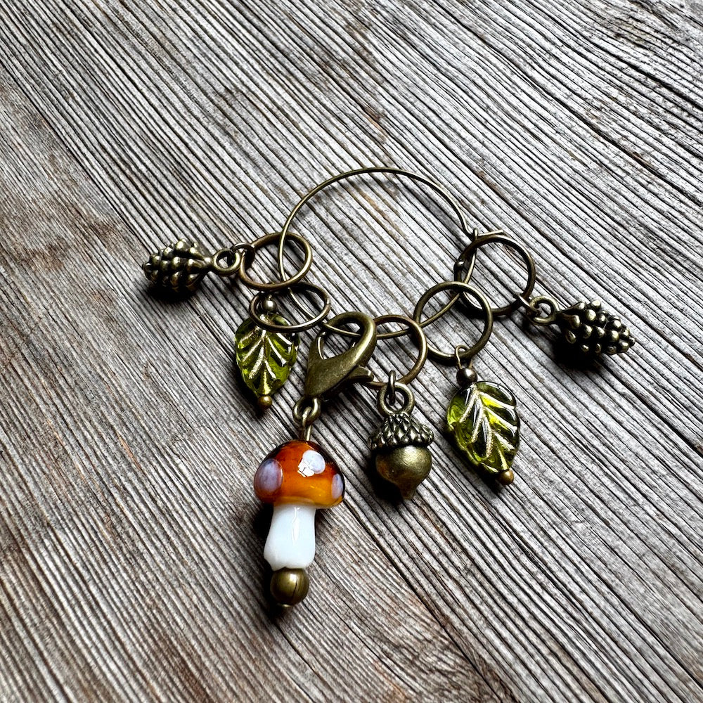 Forest Mushroom Stitch Markers - Limited Edition