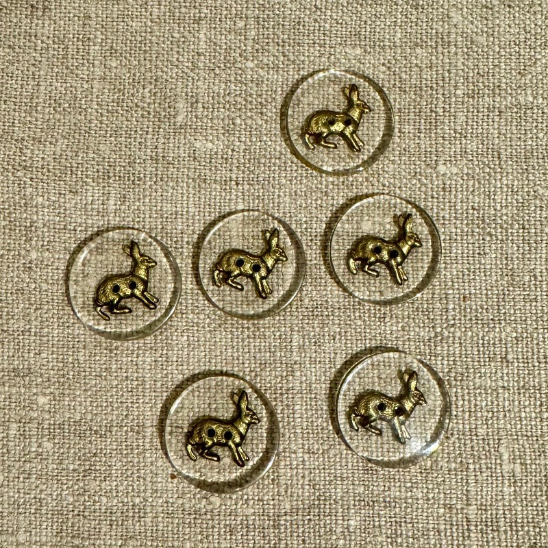 Gold Bunny Button — Loop Knitting