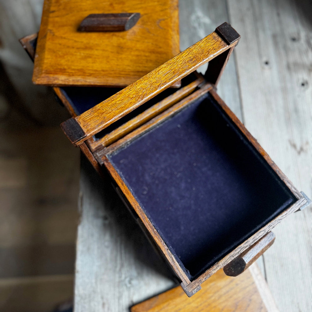 Handmade wooden haberdashery -sewing box