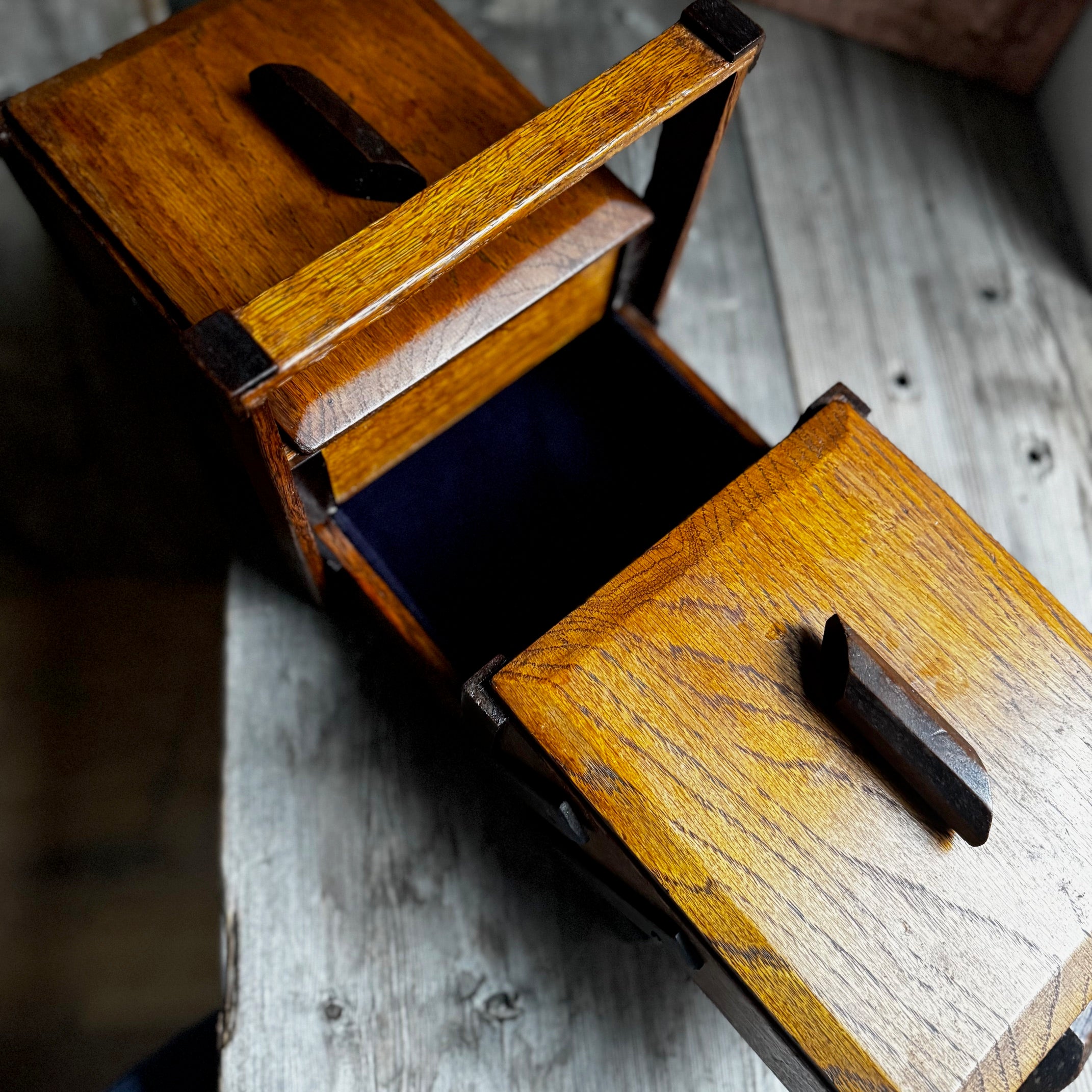 Handmade wooden haberdashery -sewing box