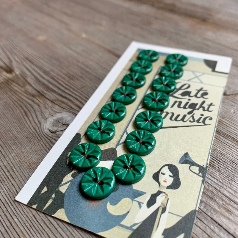 Vintage Tiny Green Buttons