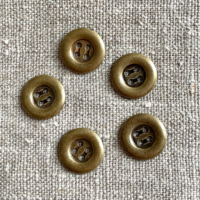 Metal 4 Hole Button — Loop Knitting