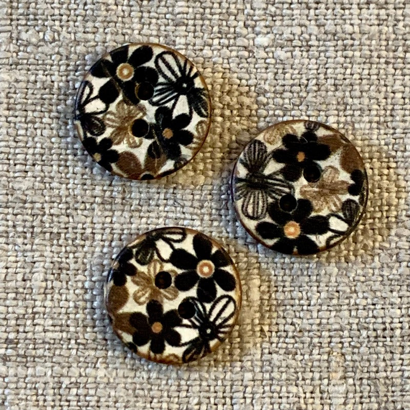 Floral Sketch Buttons — Loop Knitting