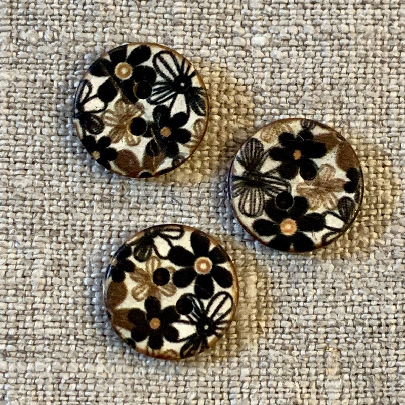 Floral Sketch Buttons