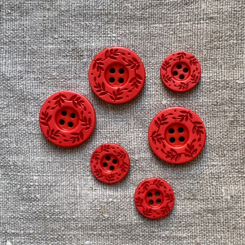 Folk Button Folk Leaf Button — Loop Knitting