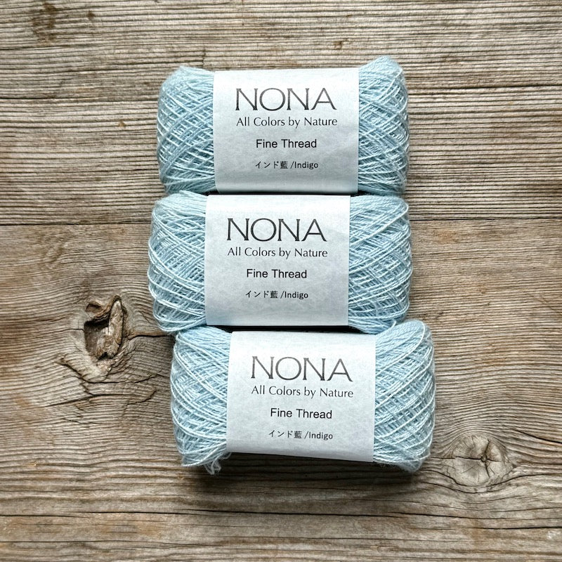 NONA Naturally Dyed Indigo Cotton Thread Single Bundles