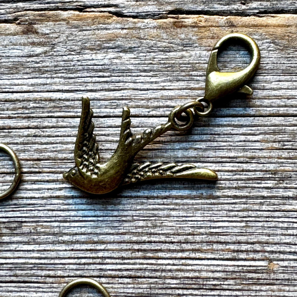 Loop Haberdashery Bird Tin with Stitch Markers
