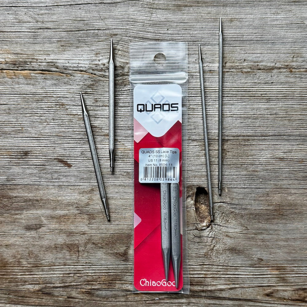 ChiaoGoo - Quads Stainless Steel Interchangeable Tips (5 inch)