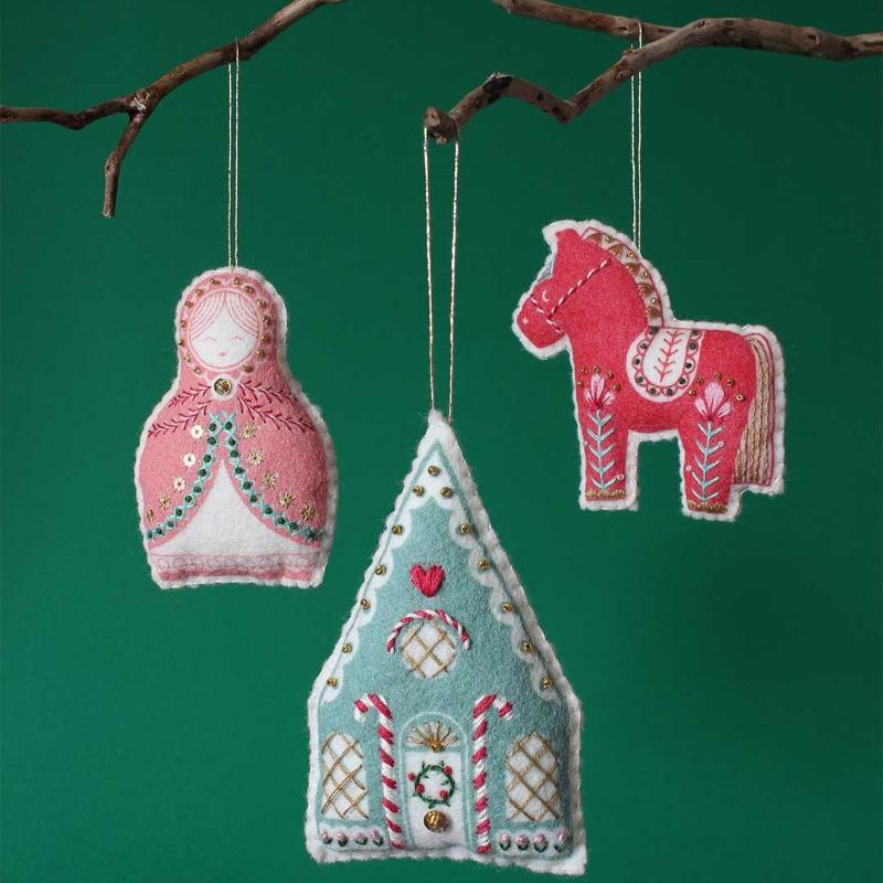 Sewyeah - Folk Decorations Trio Embroidery Kit