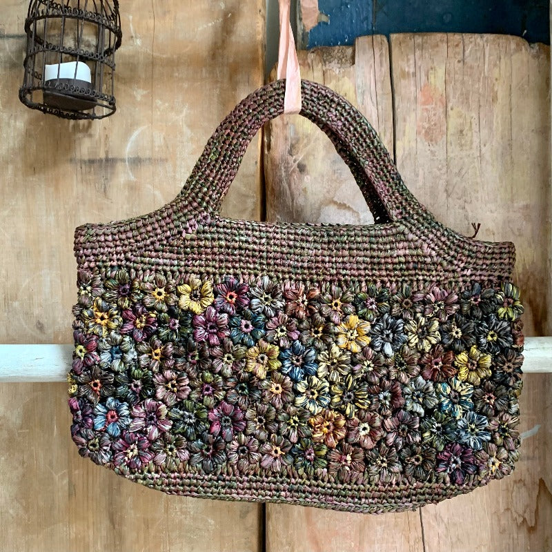 Sophie Digard  - Raffia Bag with Flowers