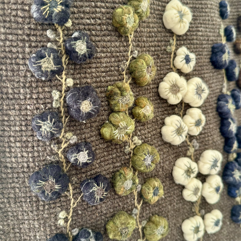 Sophie Digard - Crocheted bag with Puffy Embroidered Flower Stems