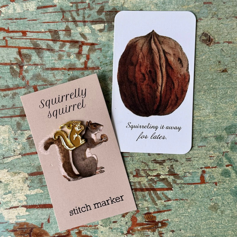 Squirrel + Acorn Stitch Markers — Loop Knitting