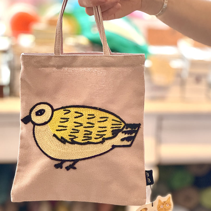 Embroidered Bird Tote - Miyuki Matsuo