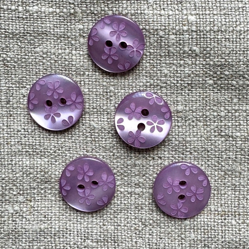 Floral Print Button