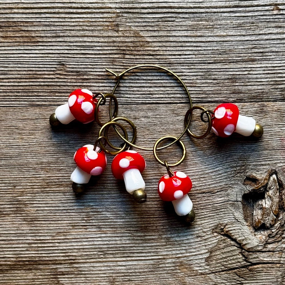 Toadstool Stitch Markers