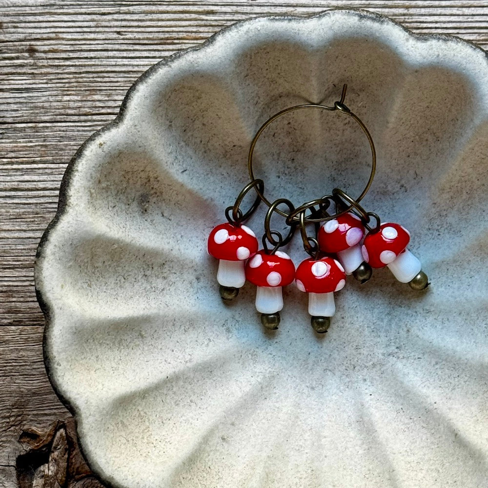 Toadstool Stitch Markers
