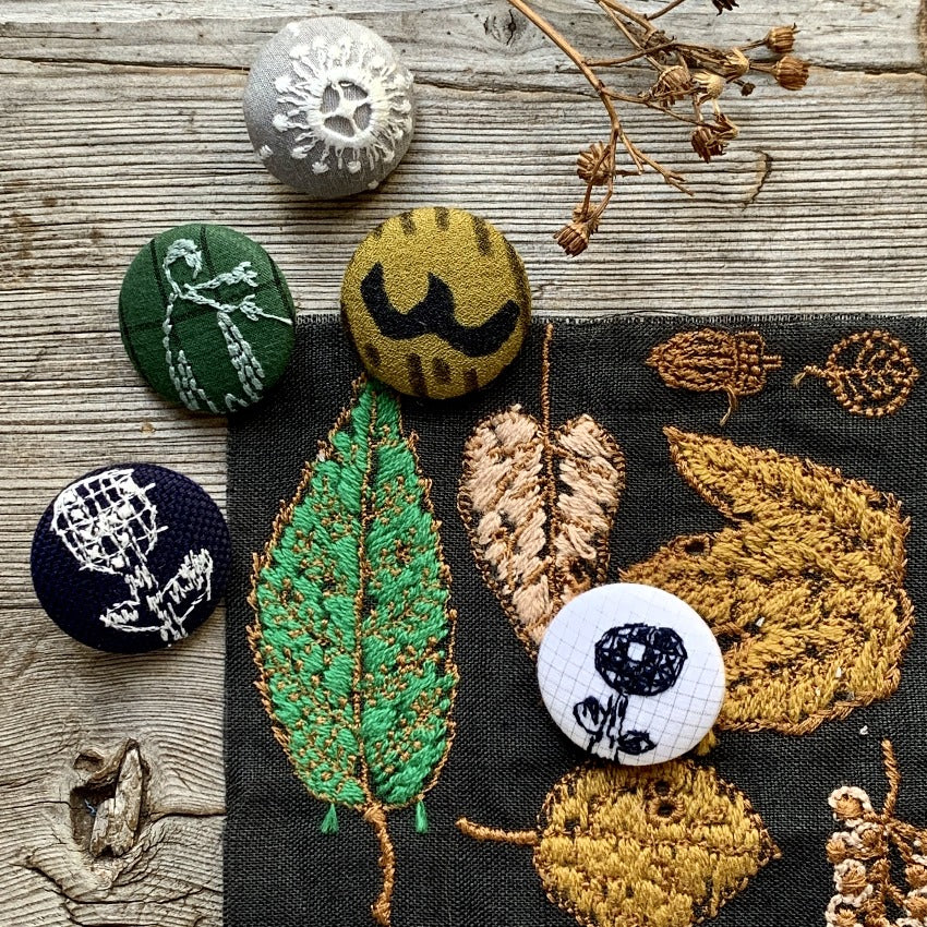 Minä Perhonen Fabric Buttons (25-30mm)