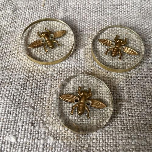Firefly Buttons Gold Firefly Button — Loop Knitting