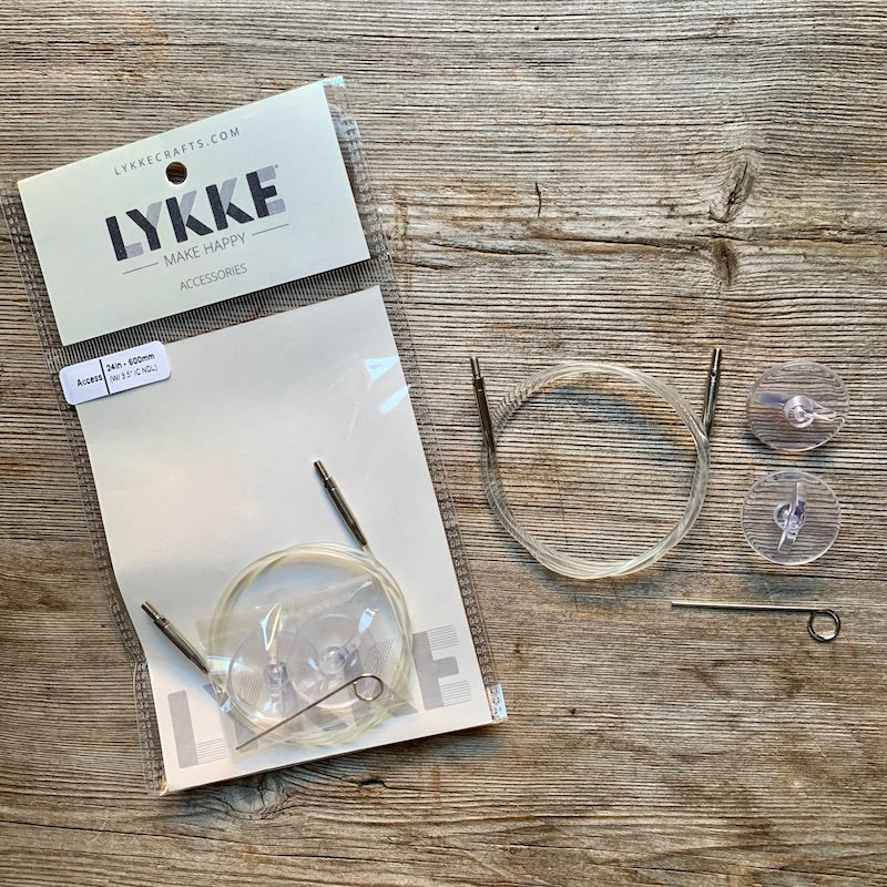 LYKKE Clear Swivel Cord for Interchangeable Tips — Loop Knitting