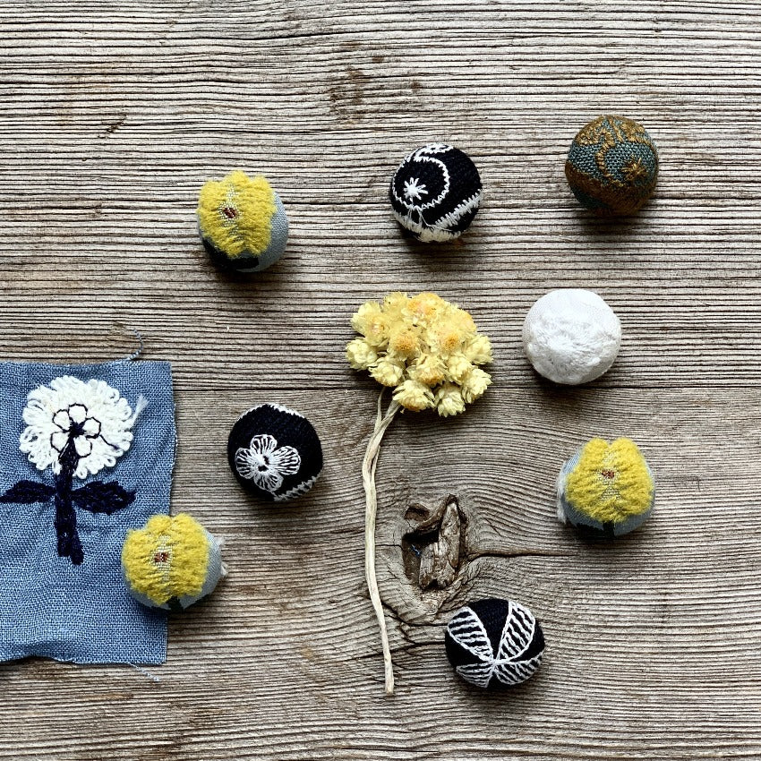 Minä Perhonen Fabric Buttons (18mm) — Loop Knitting