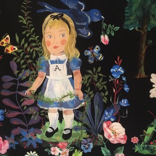 Nathalie Lete Silk Scarf - Alice in Wonderland