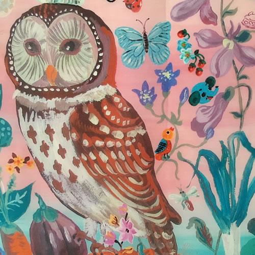 Nathalie Lete Silk Scarf - Owl