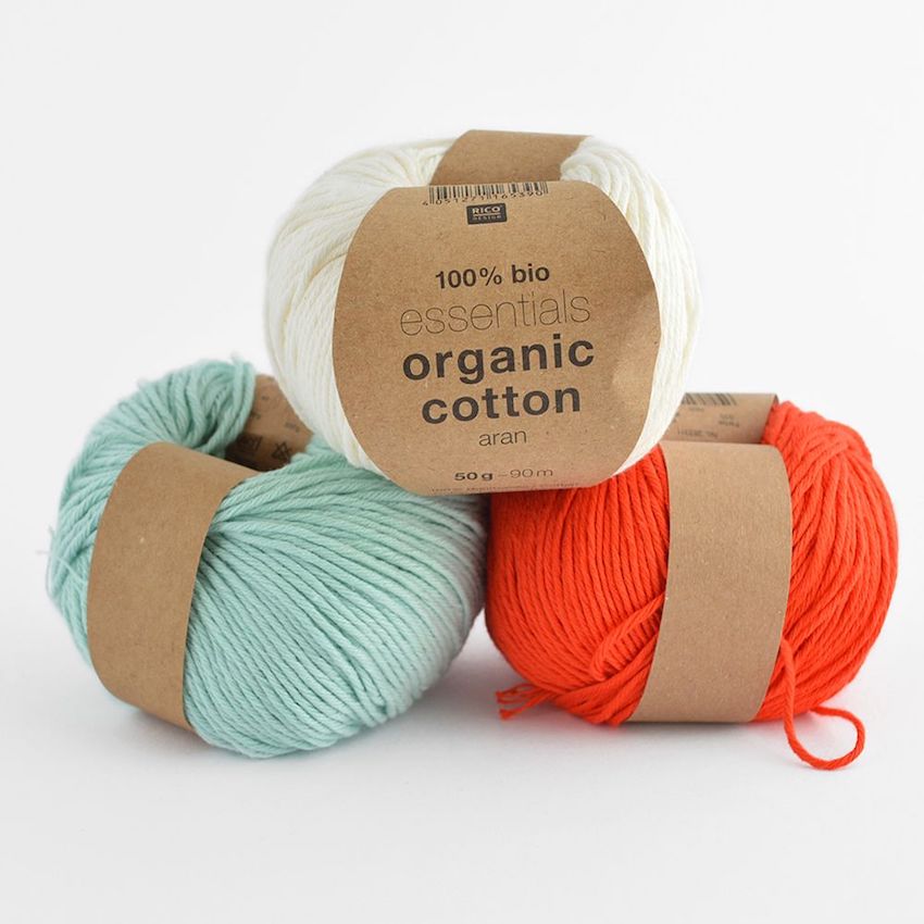 Rico Essentials Beige Organic Wool Aran Yarn 50g
