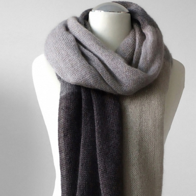 Cable Knit' Wool/Silk/Cashmere whisper weight Scarf Wrap, more